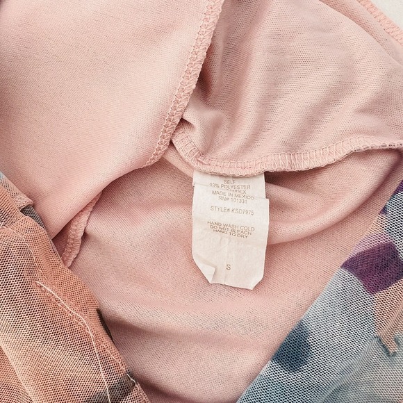 Charlotte Russe Size S Floral Mesh Lined Dress - Picture 10 of 10